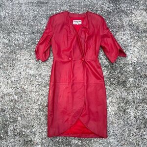 Rococo D amelio vintages 80s leather dress